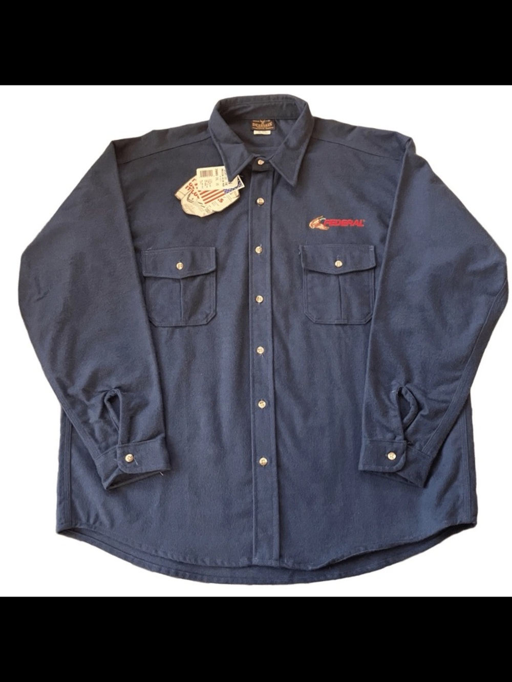 NOS Federal Ammunition Deerskin Chamois Heavy Mallard Blue Work 2XL